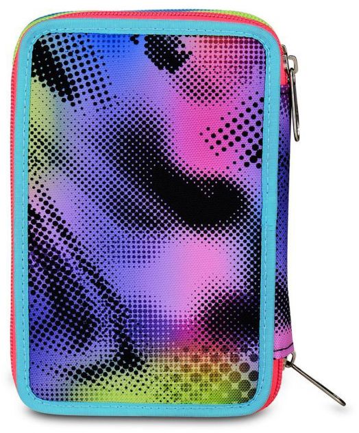 Ученически несесер Seven Write Down Fluo с три отделения, пълен