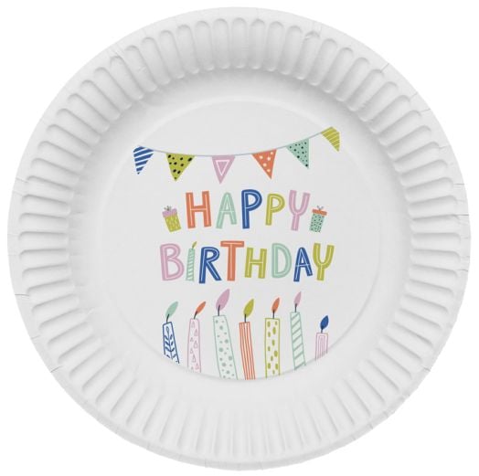 Чинийки Folat - Happy Birthday, 8 бр.