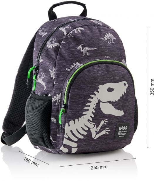 Раница Miquelrius T-Rex с едно отделение, светеща в тъмното, 12 л.