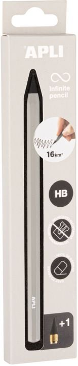 Графитен молив Apli Infinite HB, сив