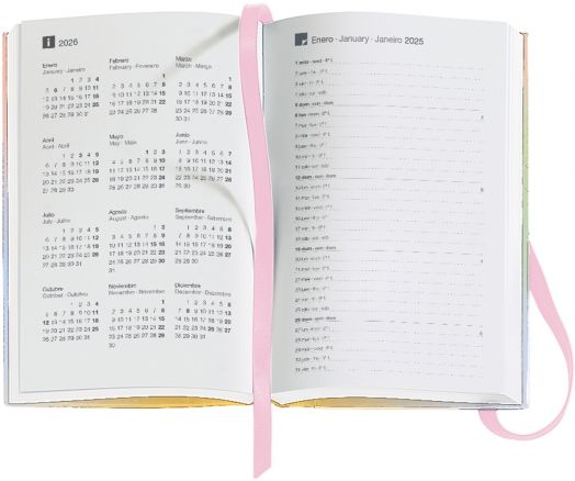 Джобен бележник - органайзер Miquelrius Aurora за 2025 г. — един ден на страница