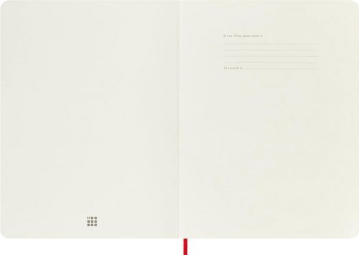 Голям червен тефтер Moleskine Classic Scarlet Red с меки корици и линирани страници