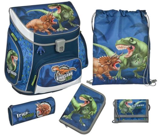 Комплект ученическа раница Дино, ергономик
