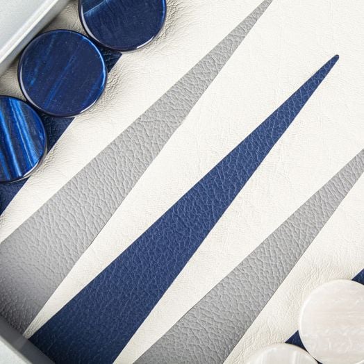 Табла Manopoulos с отделения - морскосиня екокожа, 48 х 30 см.