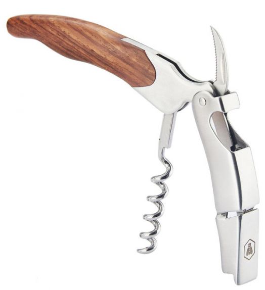 Тирбушон Laguiole с дървена поставка