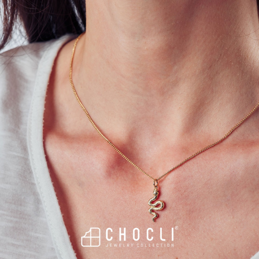 Колие с медальон Chocli - Snake