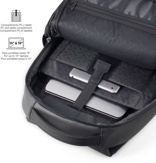 Раница за лаптоп MIquelrius Bag To Work Black, 46 х 38 х 13 см.