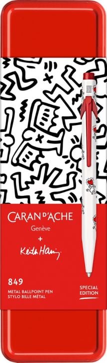 Химикалка Caran D'Ache 849 Keith Haring White Special Edition