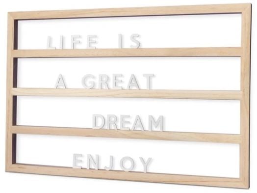 Дървена дъска с букви, цифри и символи Balvi