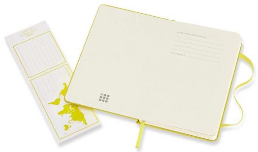 Джобен цинково-жълт тефтер Moleskine с твърди корици и нелинирани страници