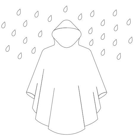 Дъждобран пончо с качулка Legami