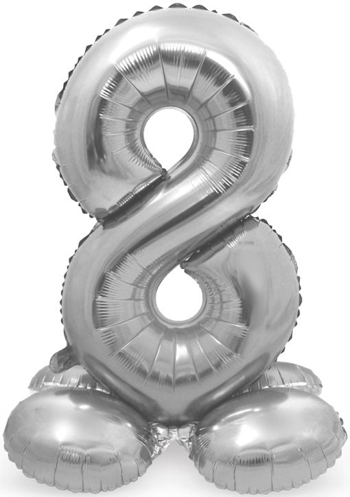 Фолиев балон Folat - Цифра 8, сребърен