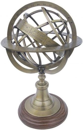 Армиларна сфера с дървена основа Sea Club