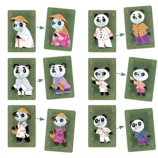 Детски комплект Djeco: Направи си игра с карти, 7 семейства