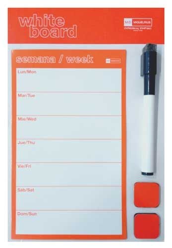 Комплект магнитен лист - органайзер Miquelrius Candy Colours Tangerine с маркер