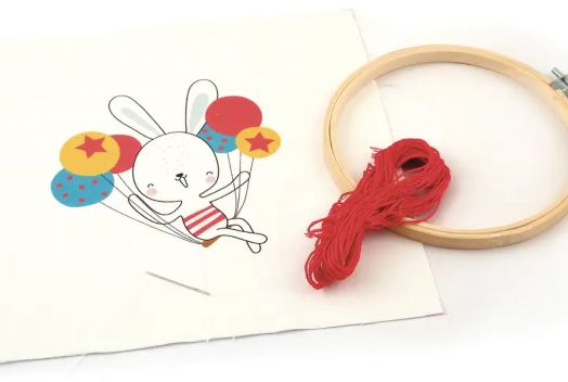 Комплект за бродиране Graine Creative - Летящо зайче