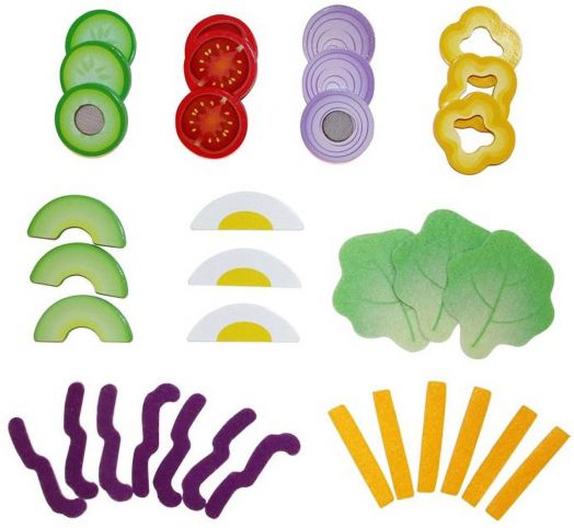 Дървен комплект Hape - Зеленчуци и сосове