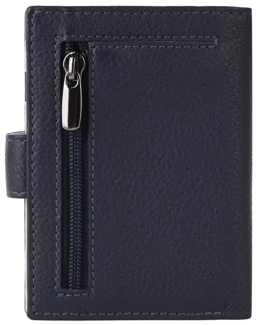 Кожен калъф за карти Valenta MagSafe Luxe Navy