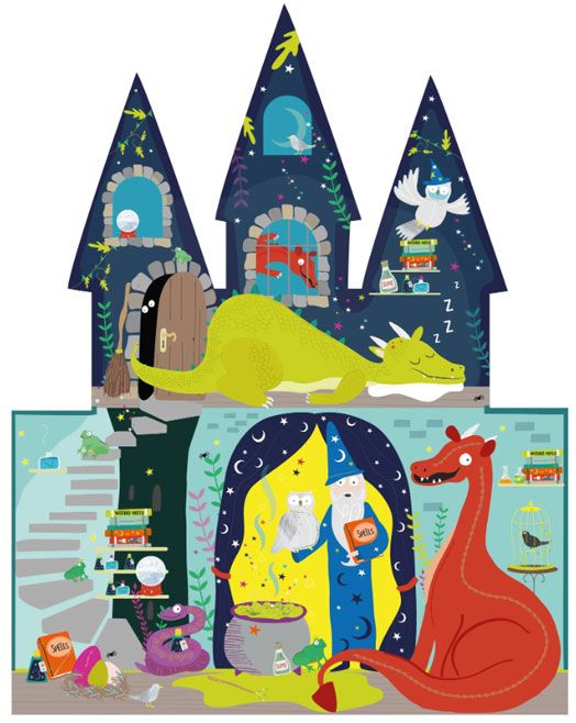 Пъзел Floss & Rock, Spellbound - Замък, 40 части