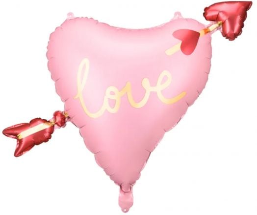 Фолиев балон PartyDeco - Сърце със стрела