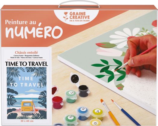 Комплект за рисуване по номера Graine Creative - Време за пътуване 30 x 40 см.