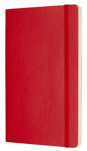 Класически червен тефтер Moleskine Classic Red Scarlet Dotted с твърди корици и листа на точки