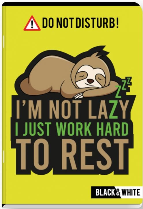 Тетрадка Black & White Boy A5, 40 листа - тесни и широки редове