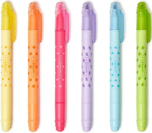 Комплект изтриваеми текст маркери Legami, 6 бр.