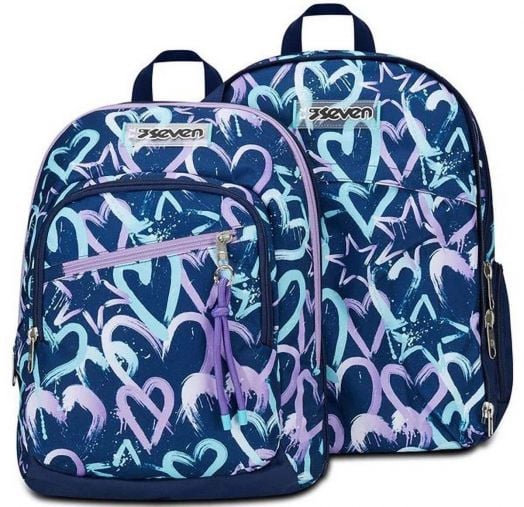 Ученическа раница Seven Advance Detach Crystal Purple с две отделения
