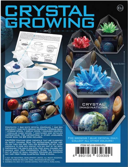 Детска лаборатория 4M - Отгледай кристал, син цвят