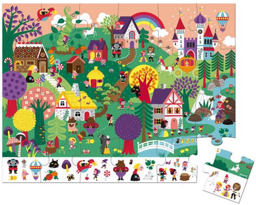 Детски пъзел в куфарче Janod - Приказки, 24 части