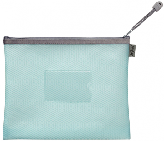 Папка с цип Snopake Mesh Zippa Bag A5, пастелно синя