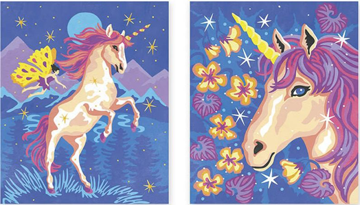 Творчески комплект Janod - Оцвети по числата, Еднорози