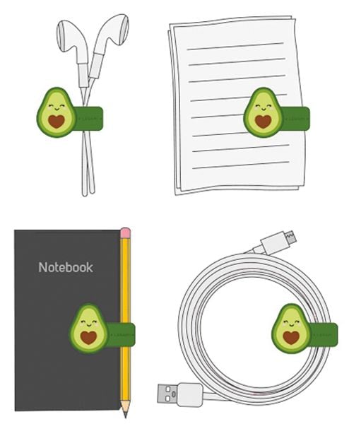 Мултифункционален магнитен клипс Legami Avocado, 5 см.