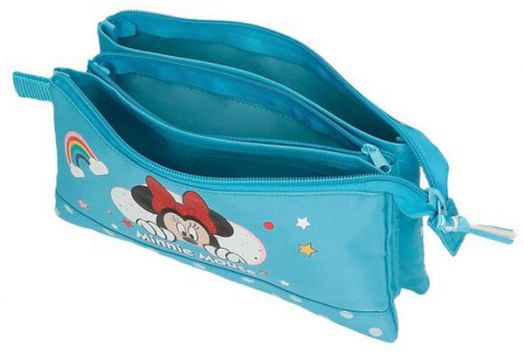 Несесер Pepe Jeans Minnie Rainbow Sky Blue с три отделения, син