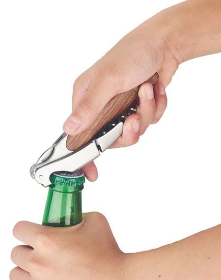 Тирбушон Laguiole с дървена поставка