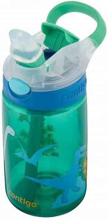 Детска бутилка за вода Contigo Gizmo Flip - Динозаври, 420 мл.