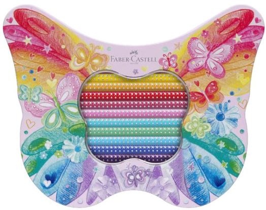 Моливи Faber-Castell - Sparkle Пеперуда, 20 цвята