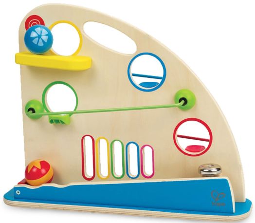 Дървена играчка Hape - Ролер с цветни топки