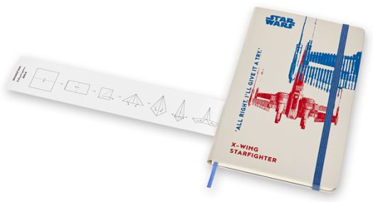 Класически тефтер Moleskine Limited Editions Star Wars X-Wing с твърди корици и линирани страници