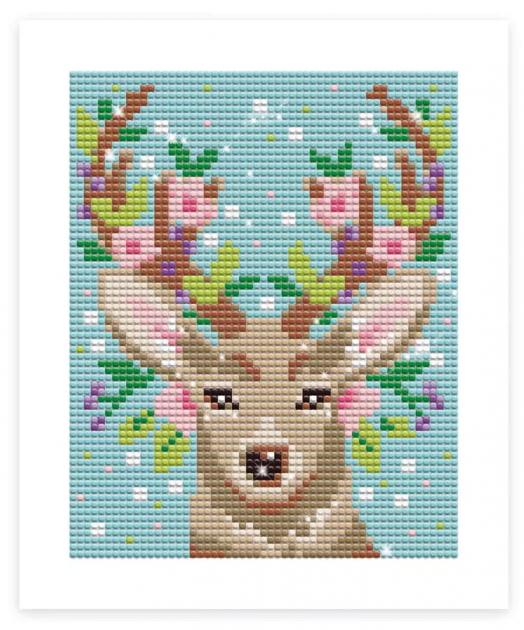 Творчески комплект Janod - Диамантена мозайка, Елен