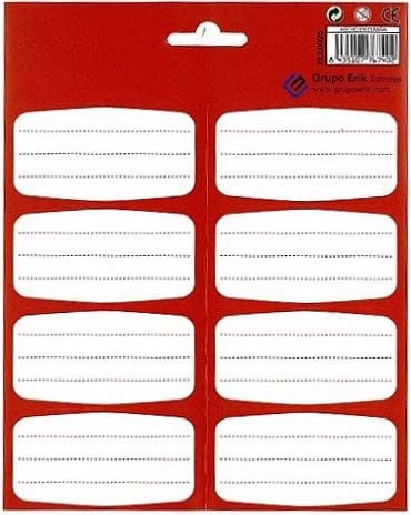Червени ученически етикети, 16 бр.