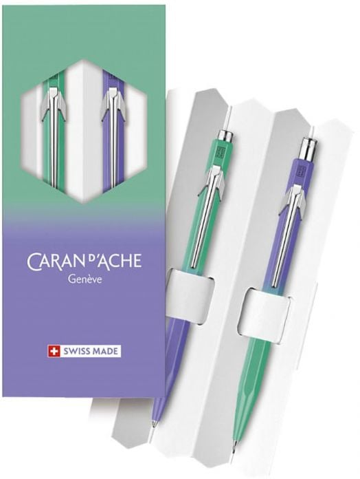 Комплект химикал и автоматичен молив Caran D'Ache 849 & 844 Borealis Special Edition