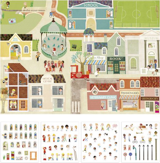 Гигантски постер Apli Kids - Град