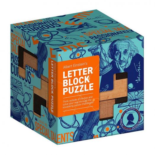 Дървен 3D пъзел Professor Puzzle: Einstein’s Letter Block, куб