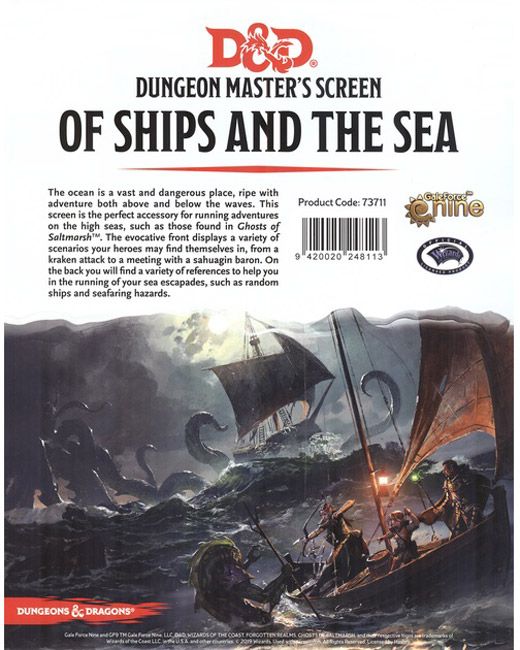 Dungeons & Dragons - Dungeon Master's Screen Of Ships & The Sea