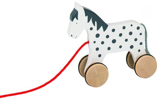 Дървено конче за дърпане Goki - Алва