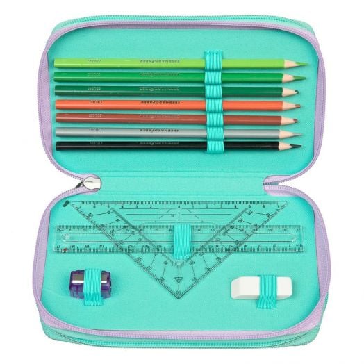 Пълен ученически несесер Undercover Butterfly Wishes с три отделения, модел 2024