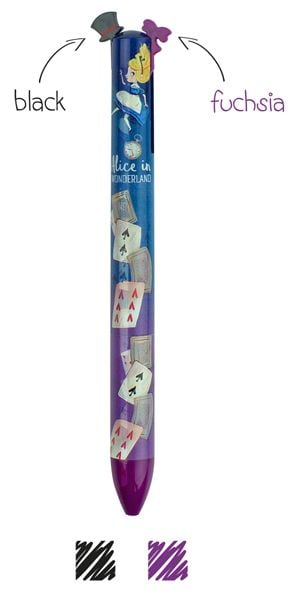 Двуцветна химикалка Legami - Алиса в страната на чудесата