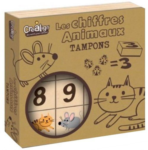Детски дървени печати с цифри